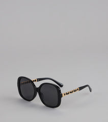Too Glam To Care Oversized Braid Sunglasses