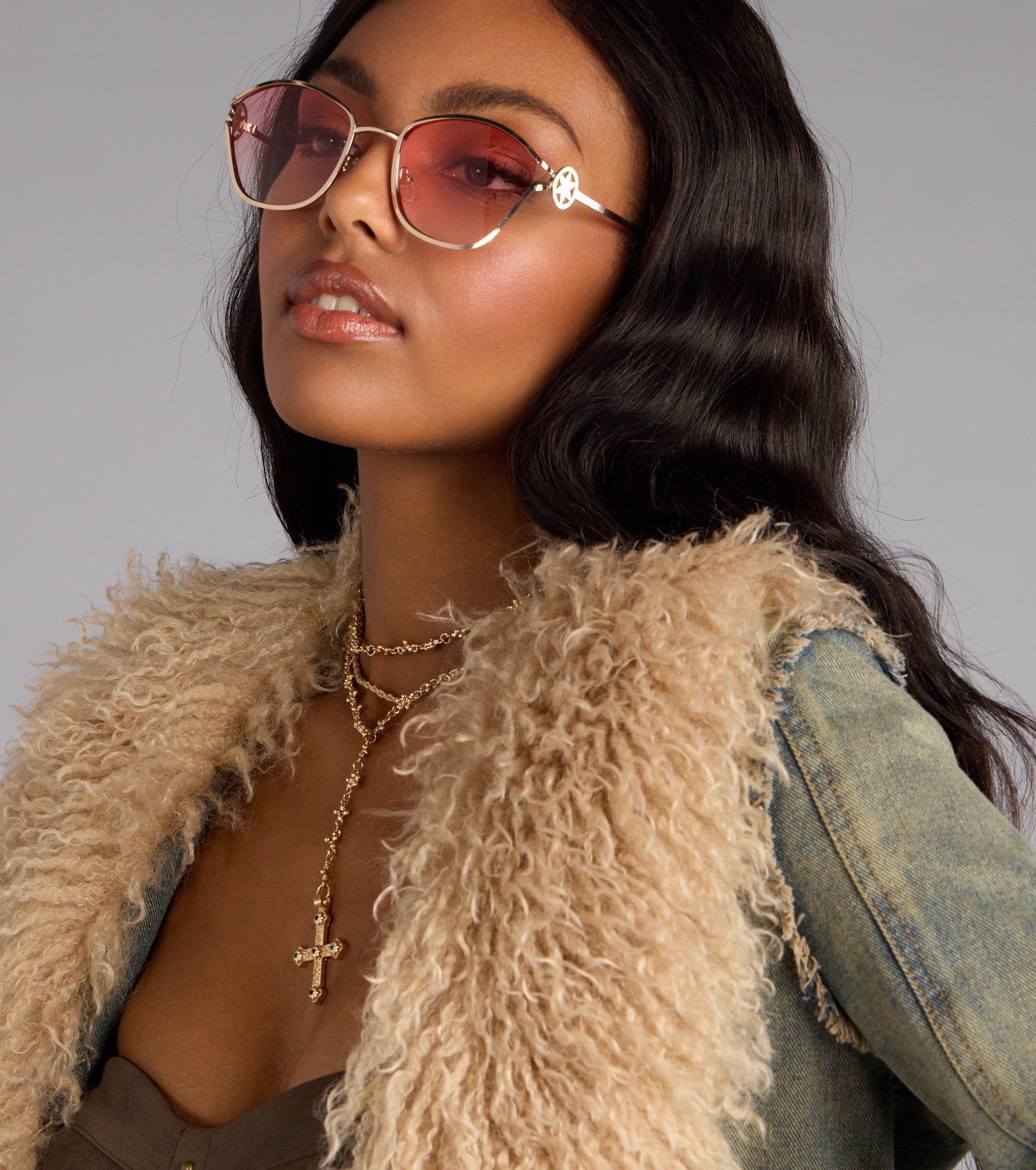 Fresh Pick Flower Detail Sunglasses