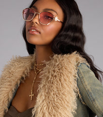 Fresh Pick Flower Detail Sunglasses