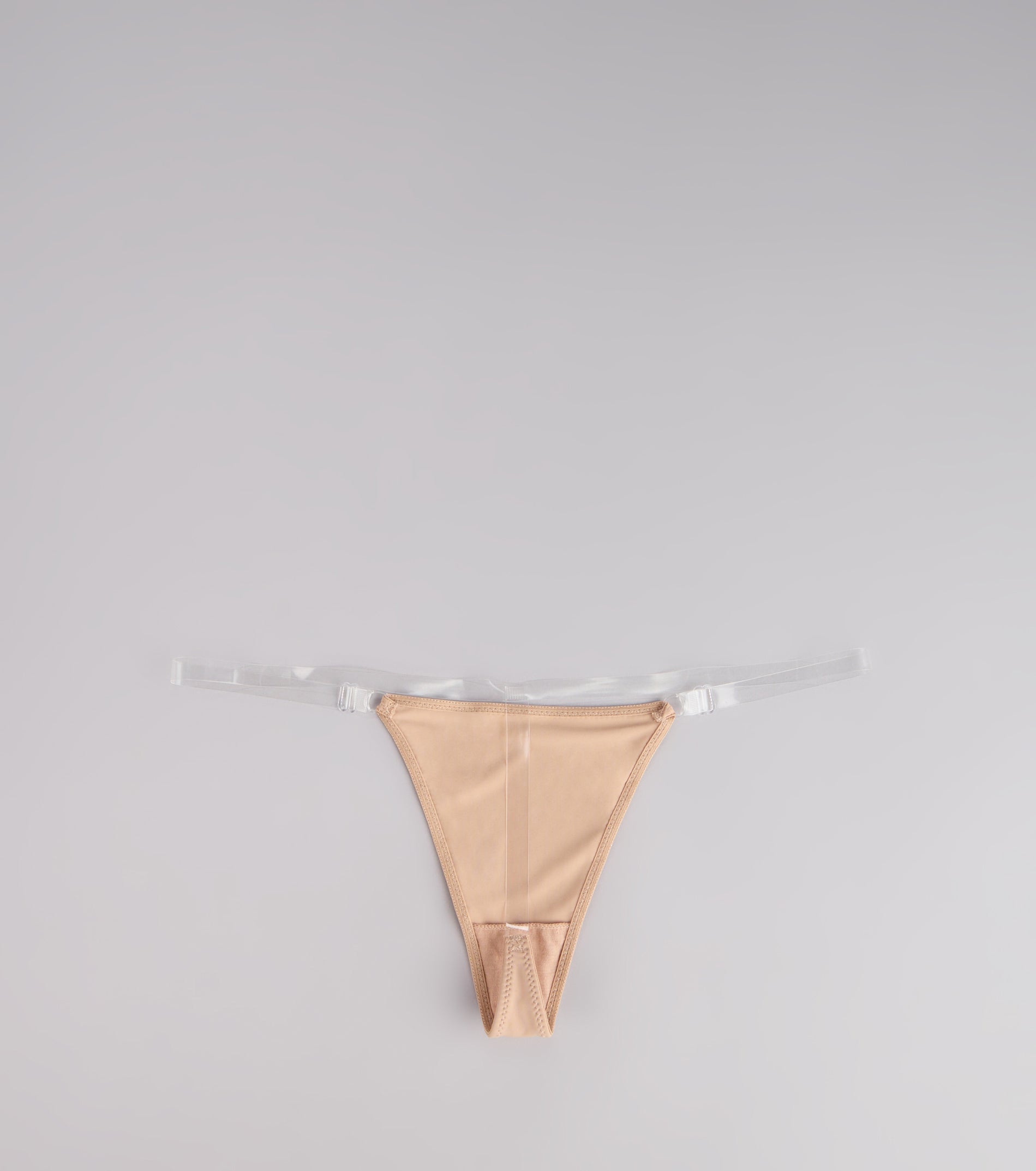 Barely There Clear Strap Thong