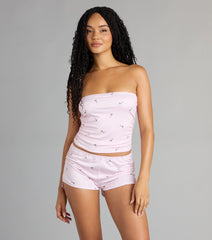 Sip Happens Martini Print Tube Pajama Top