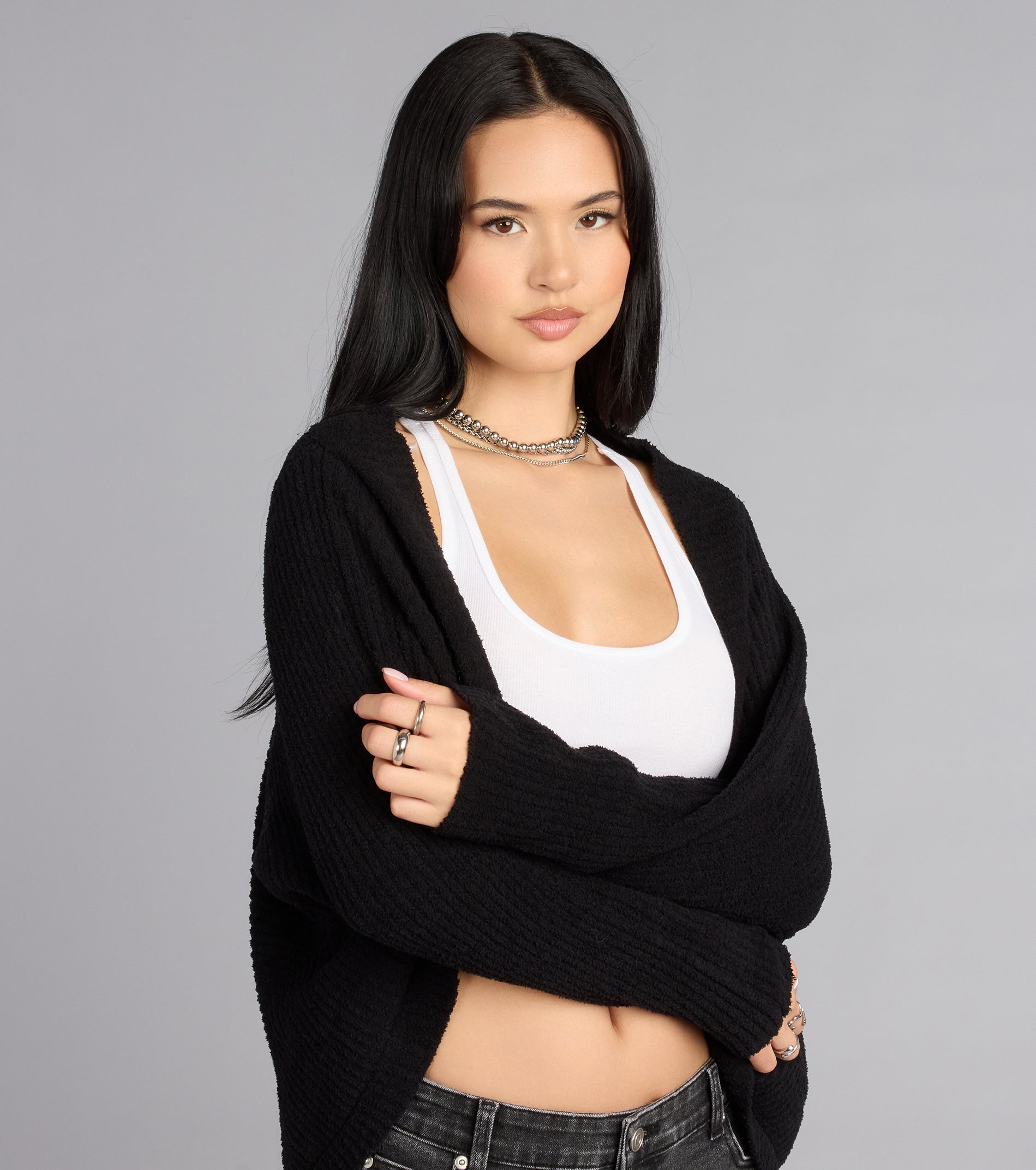 Fall Mornings Chenille Knit Cardigan