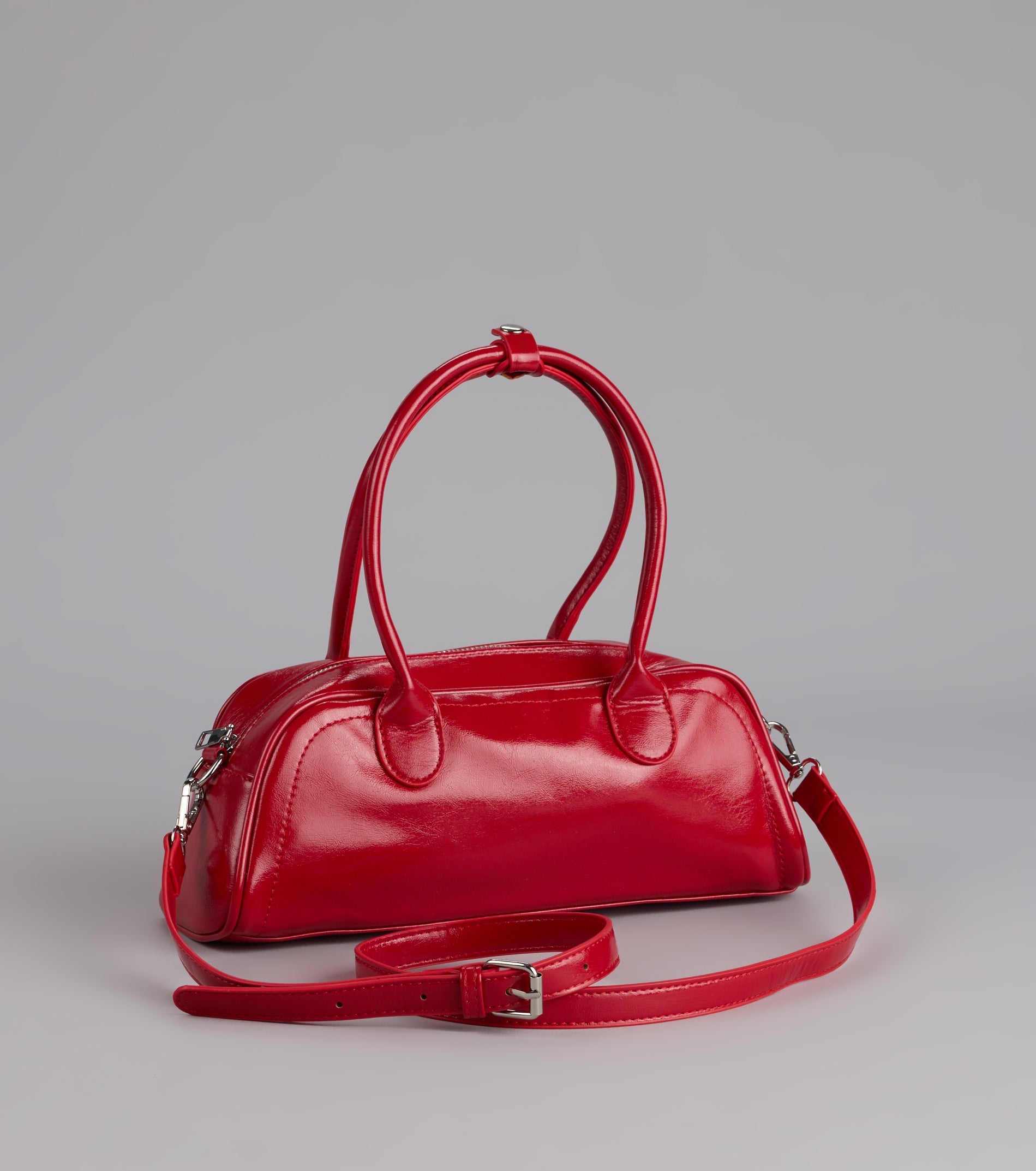 Bold And Glossy Patent Shoulder Bag
