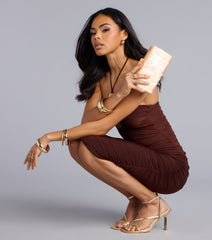 Major In Vibe Marble Clutch