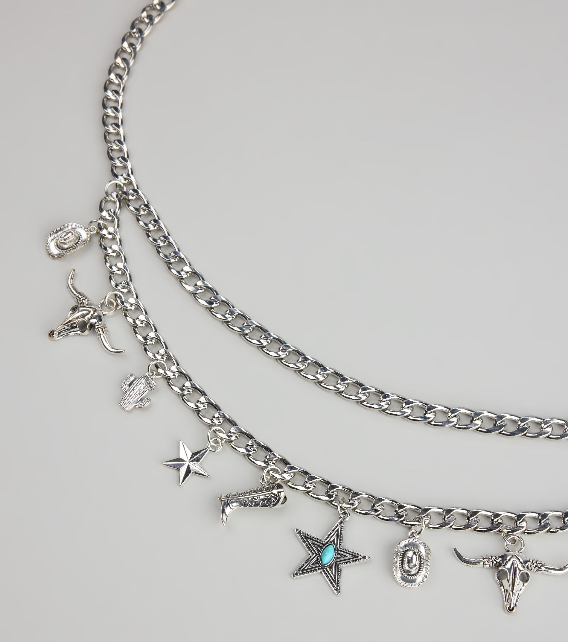 Playful Vibe Western Charm Chain Belt