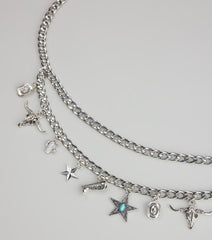 Playful Vibe Western Charm Chain Belt