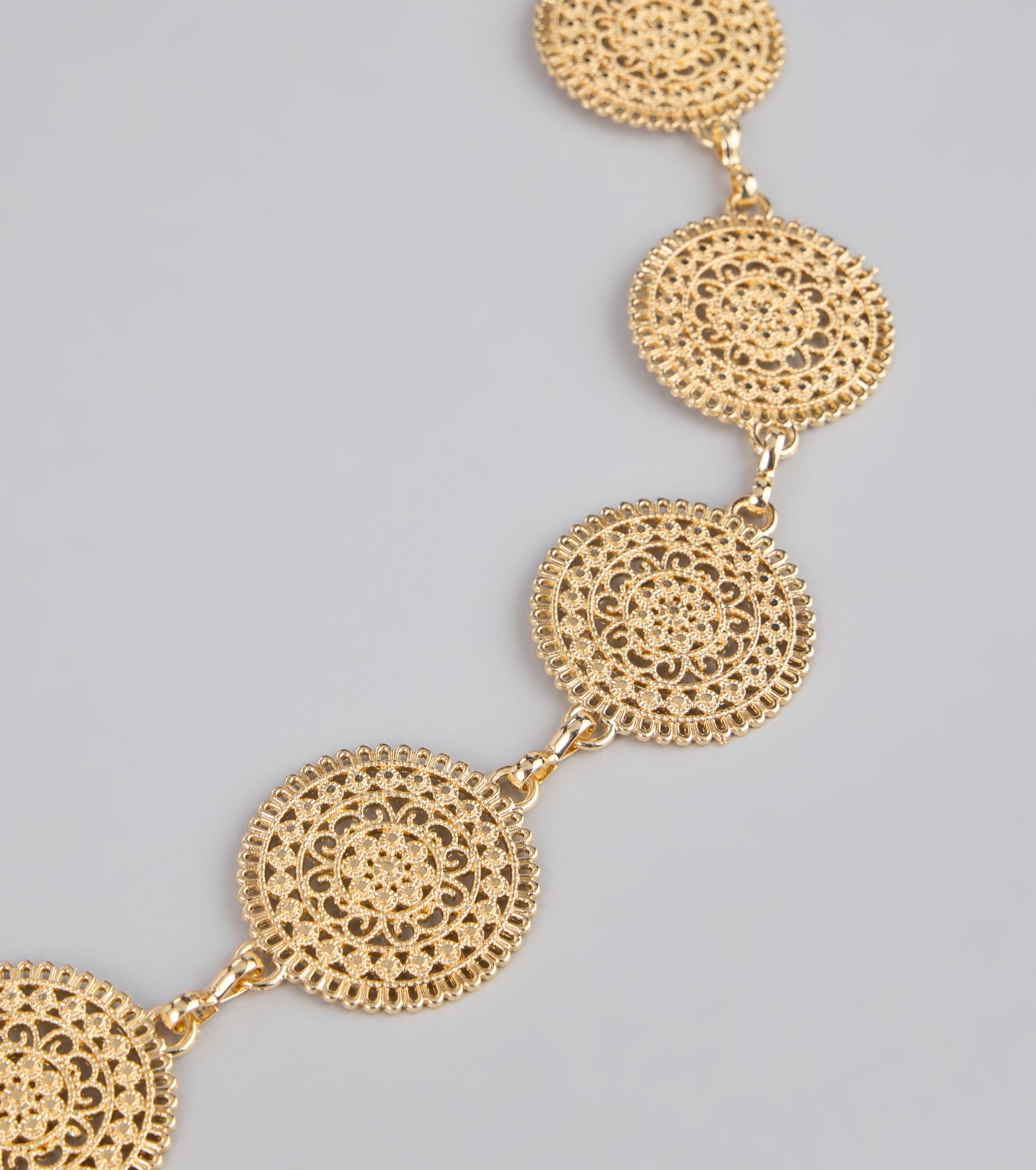 Linked in Luxe Filigree Chain Belt