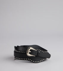 Wild Edge Studded Faux Leather Belt