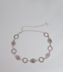 Gilded Era Textured Concho Chain Belt