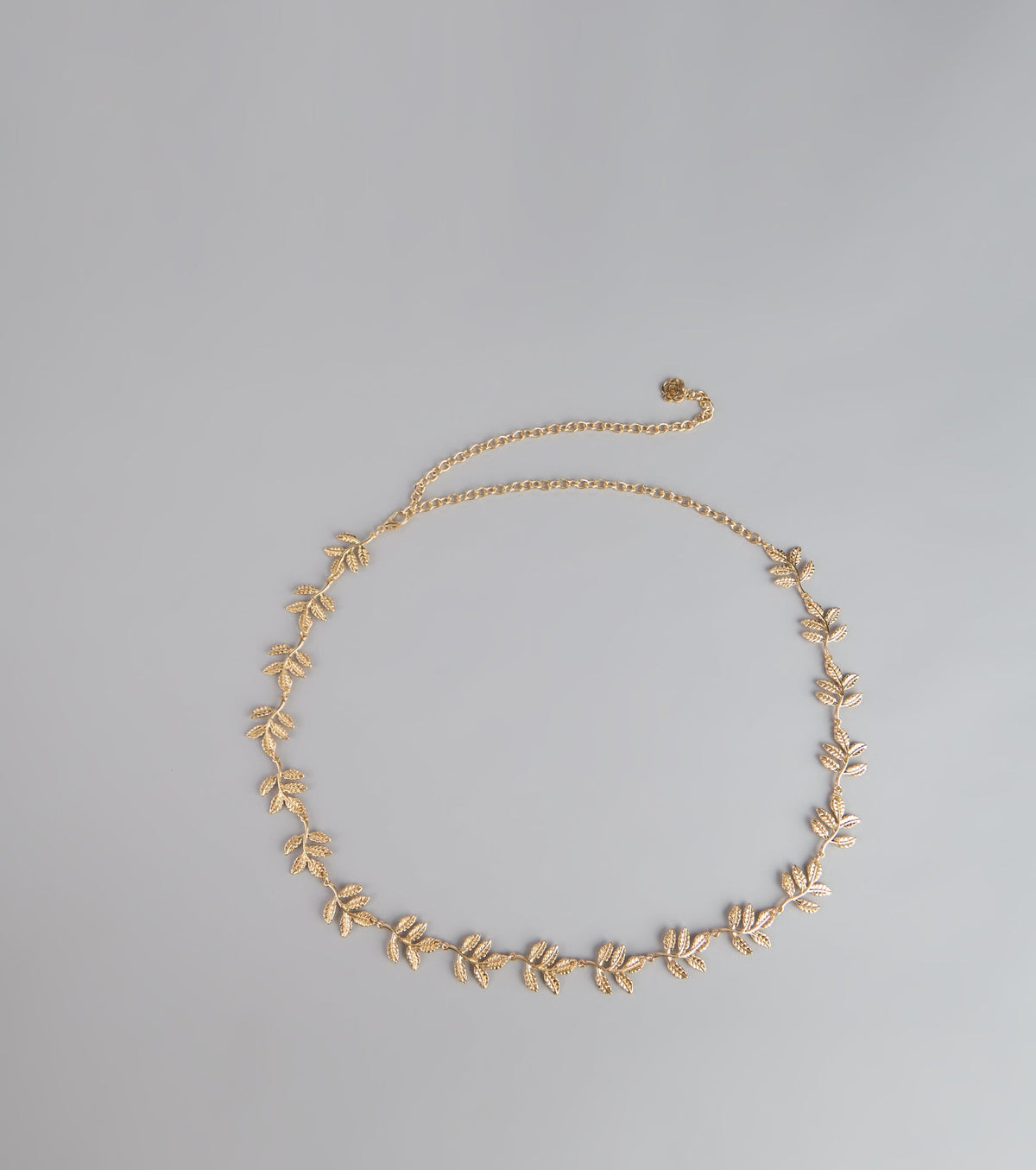 Golden Flair Leaf Chain Belt