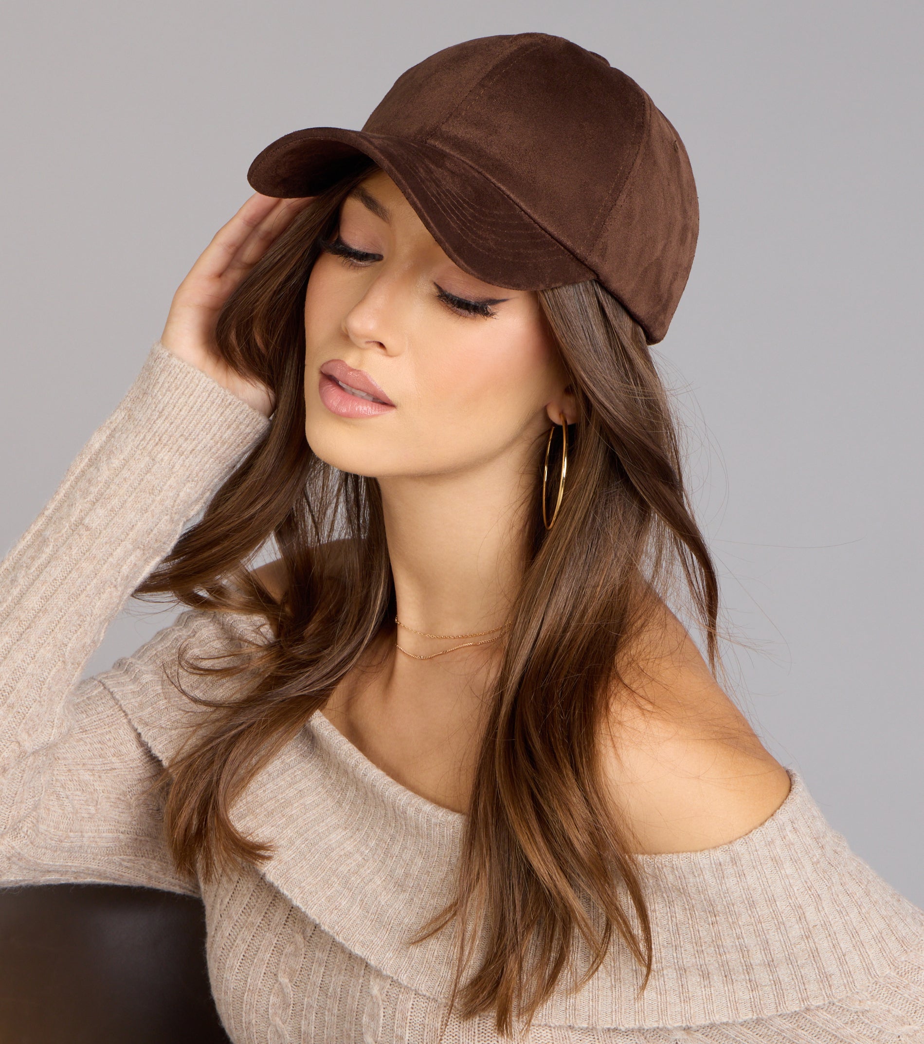 Everyday Mood Faux Suede Baseball Cap