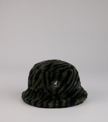 Kangol Zebra Print Faux Fur Bucket Hat