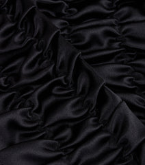 Midnight Glam Long Ruffled Satin Gloves
