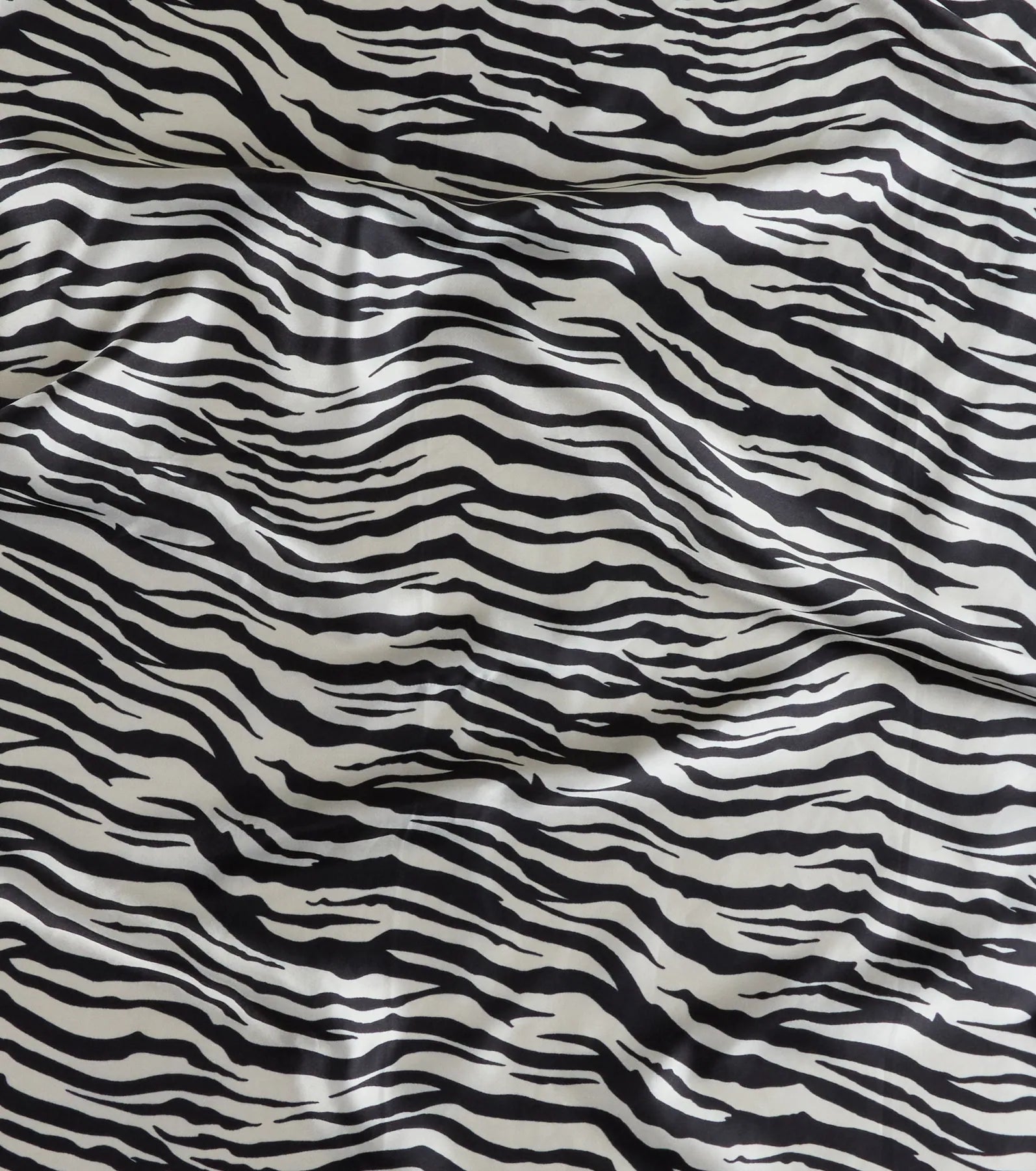 Call Me Extra Zebra Print Satin Scarf