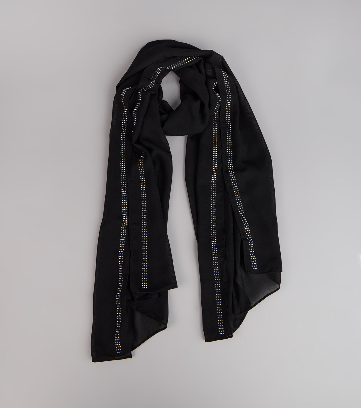Starry Night Rhinestone Trim Scarf