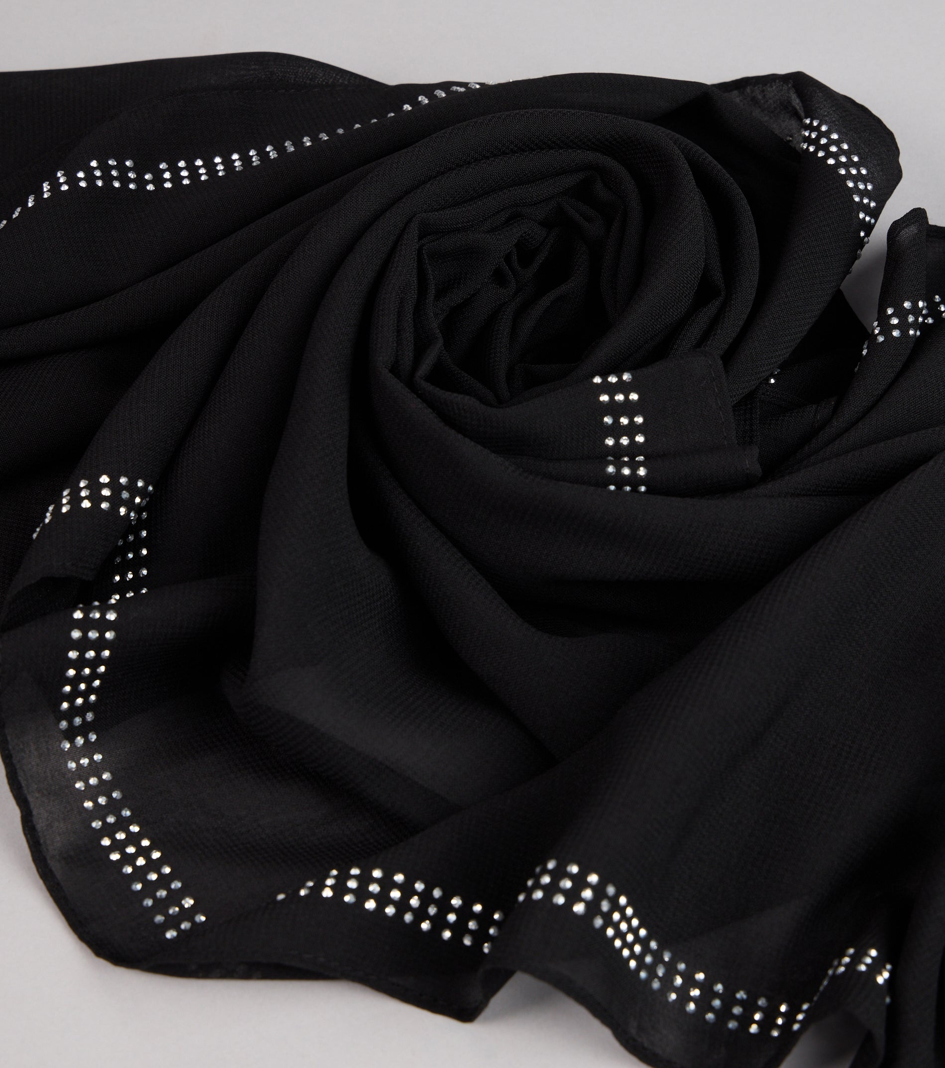 Starry Night Rhinestone Trim Scarf