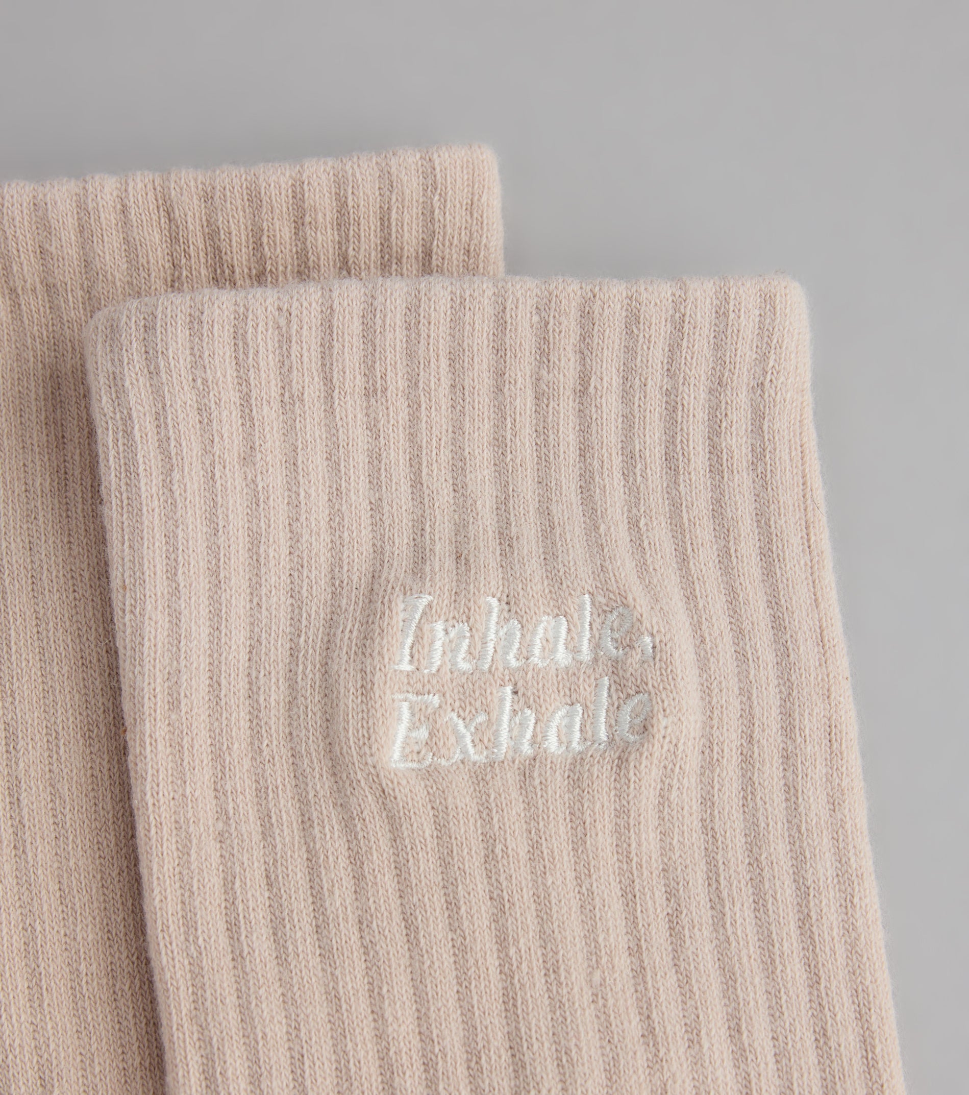 Inhale Exhale Grip Crew Socks