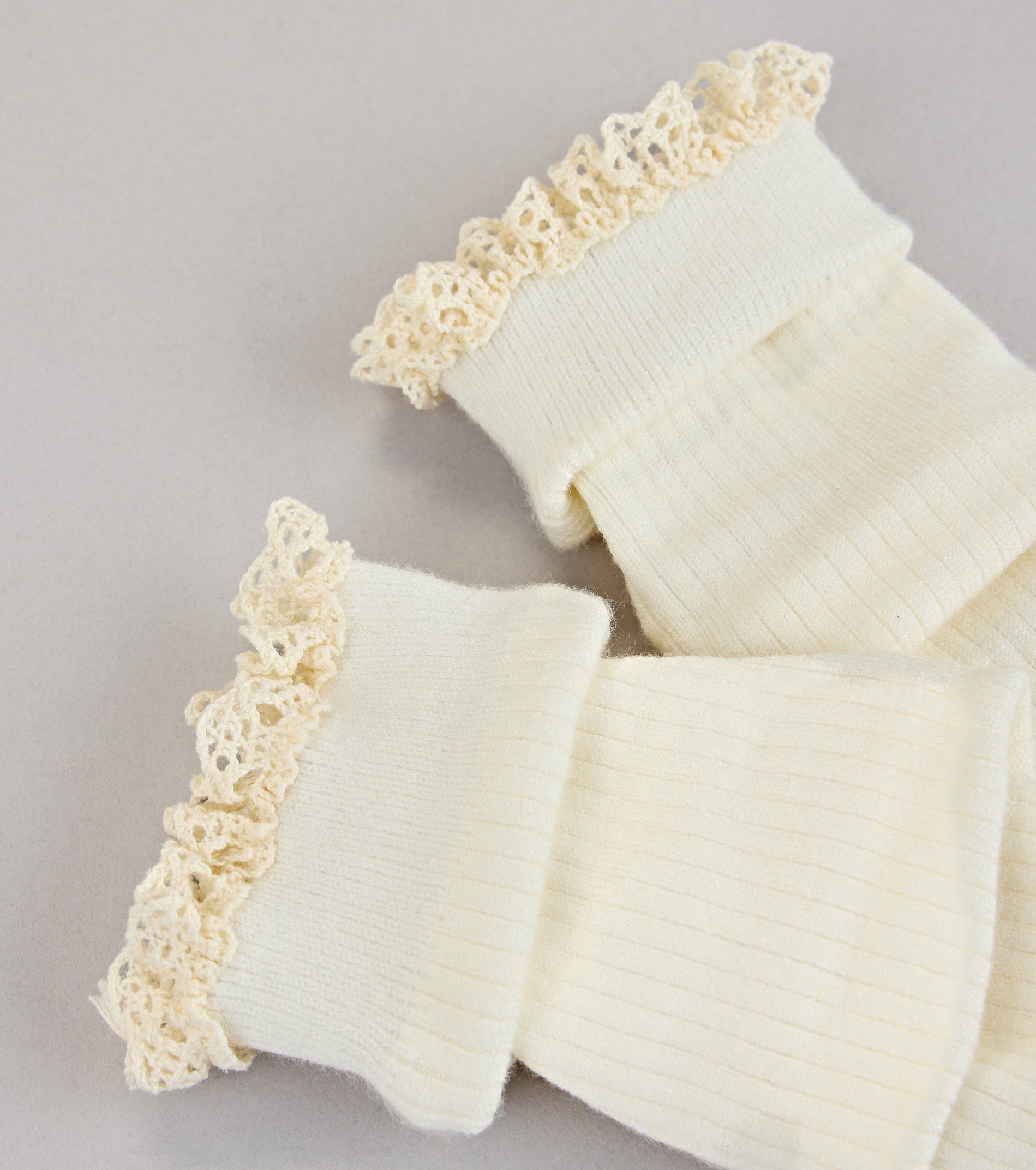 Cottage Cozy Ruffle Lace Knee-High Socks