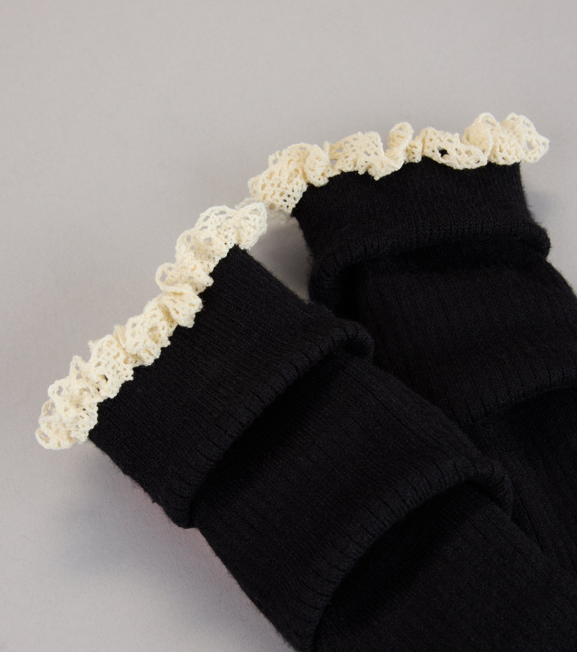 Cottage Cozy Ruffle Lace Knee-High Socks