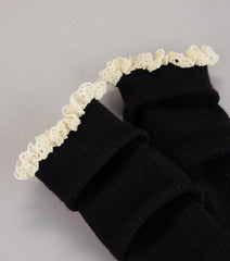Cottage Cozy Ruffle Lace Knee-High Socks