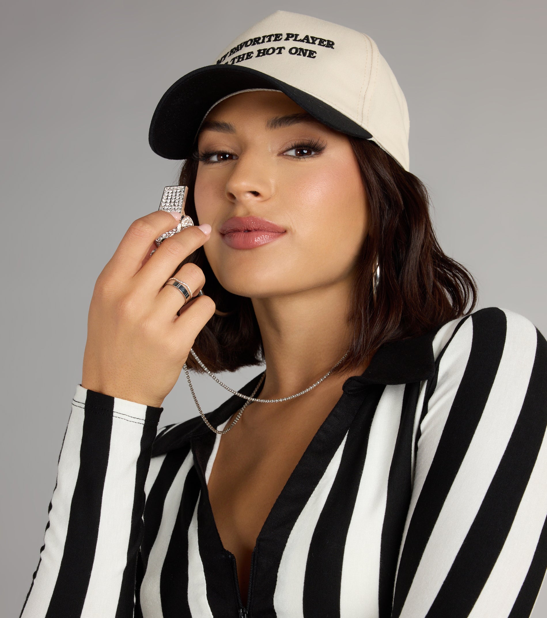 Make The Call Rhinestone Whistle