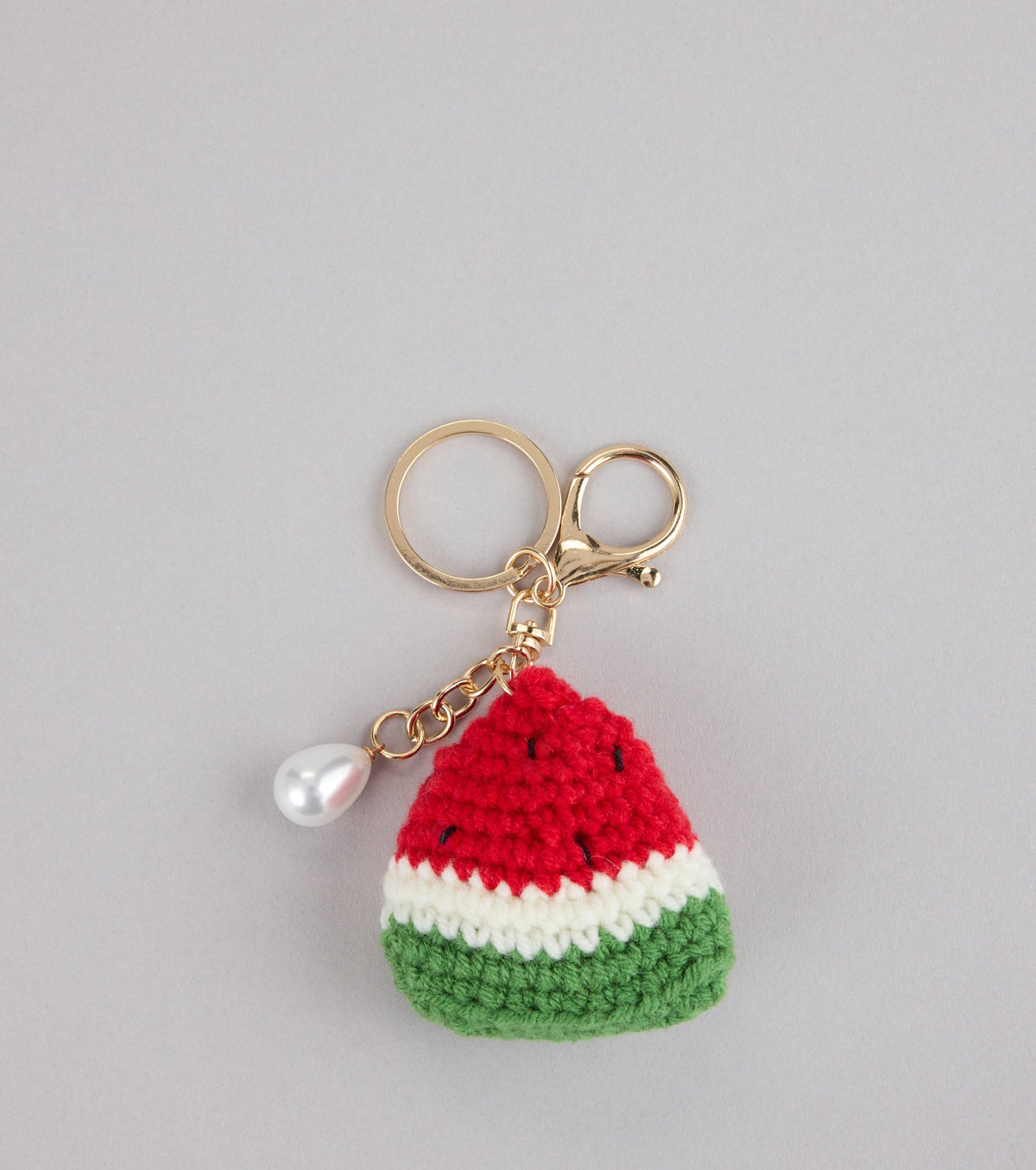 Cute To The Core Crochet Watermelon Bag Keychain