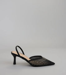 She Came to Sparkle Slingback Heels
