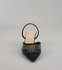 She Came to Sparkle Slingback Heels