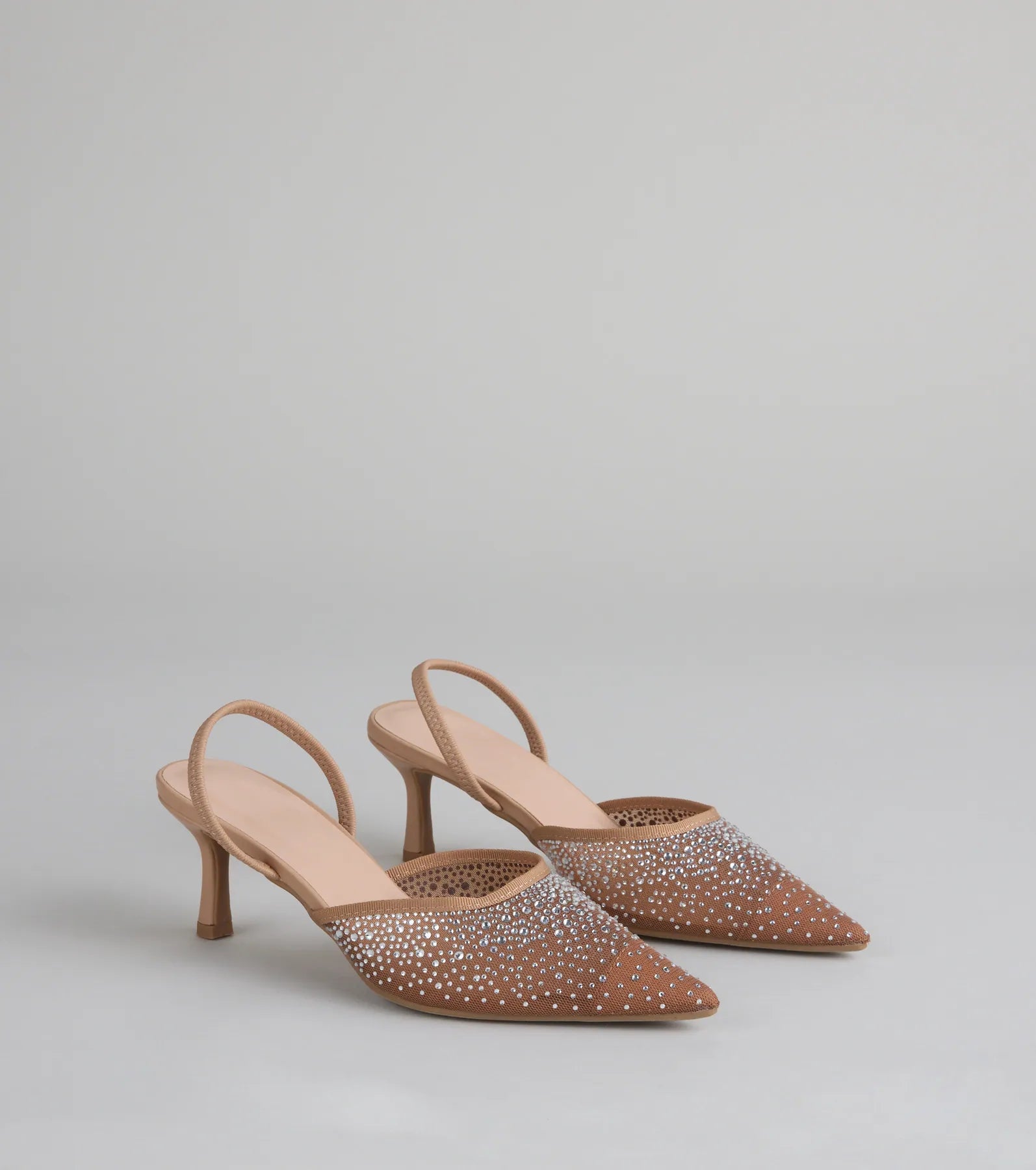 She Came to Sparkle Slingback Heels