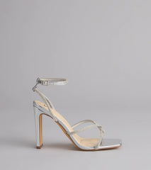 VIP Only Rhinestone Metallic Block Heels