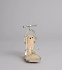 VIP Only Rhinestone Metallic Block Heels
