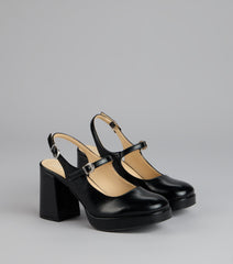 Retro Revival Faux Leather Mary Janes