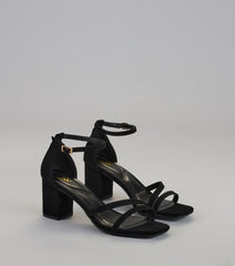 Chic Step Strappy Block Heels