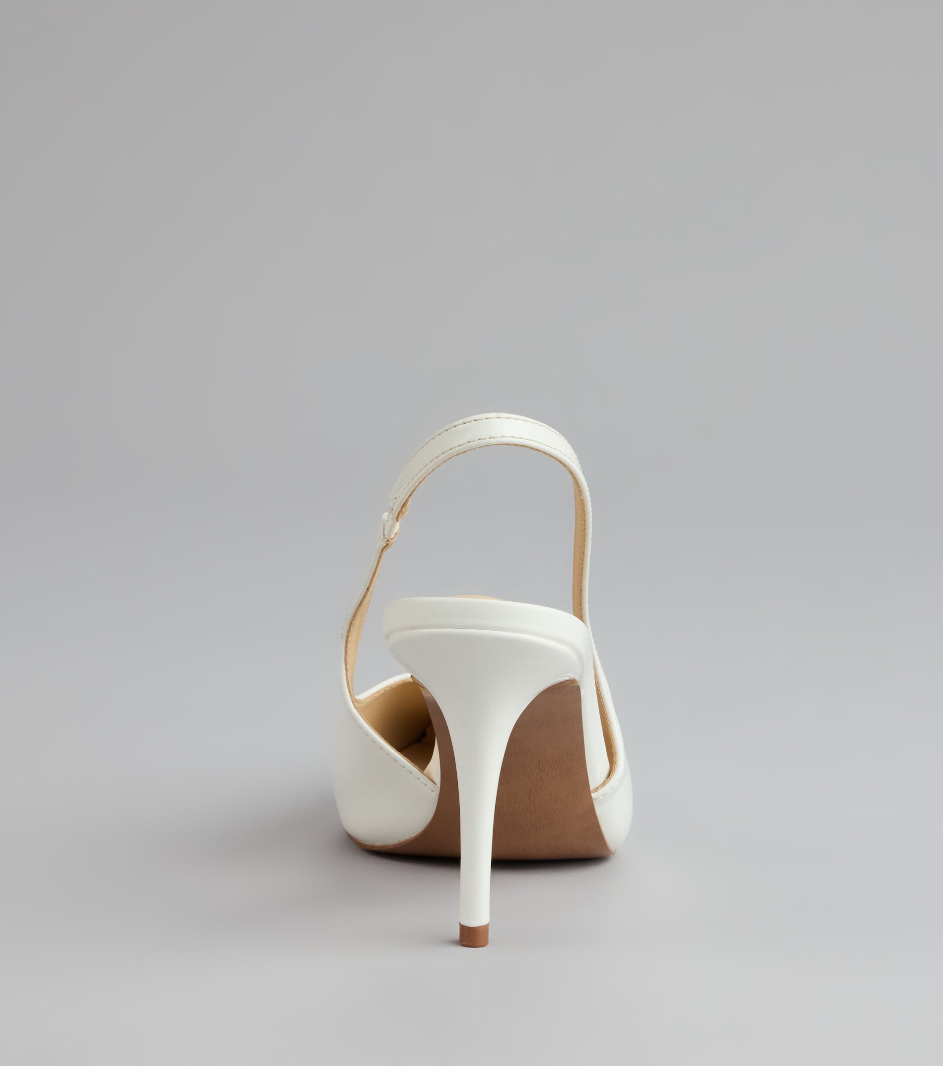 Sharp Finish Patent Slingback Pumps