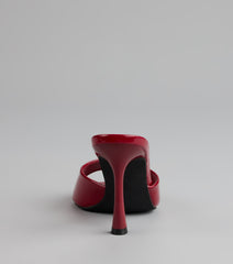 Gloss Point Patent Stiletto Mules