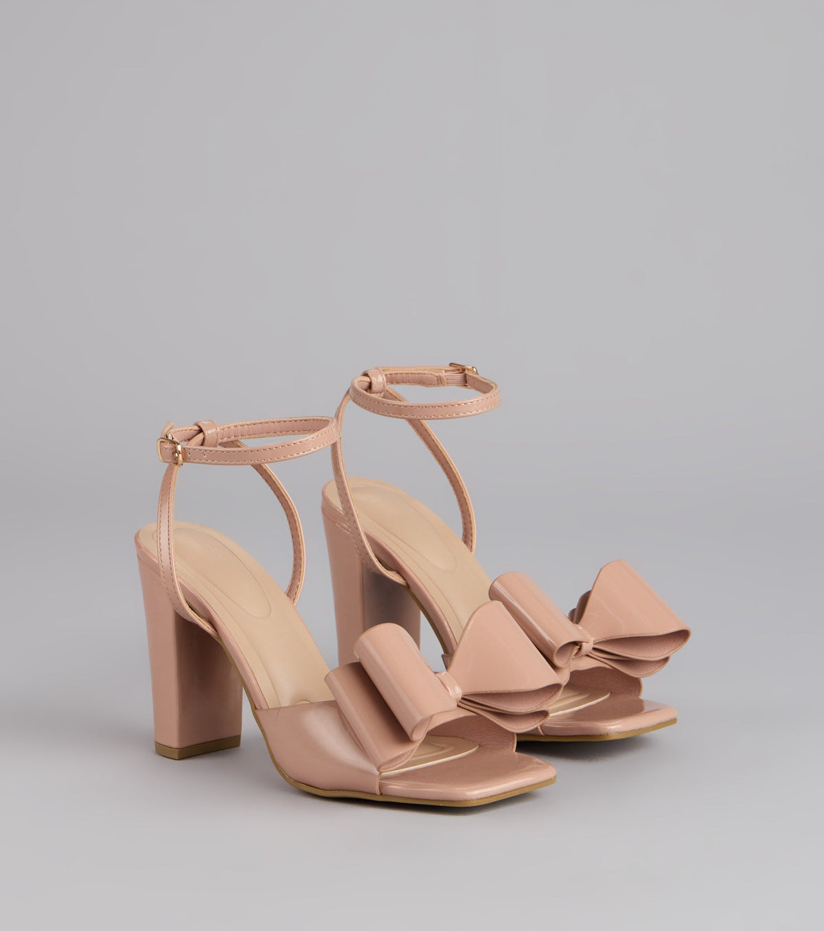 Make A Statement Bow Block Heels
