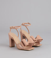 Make A Statement Bow Block Heels