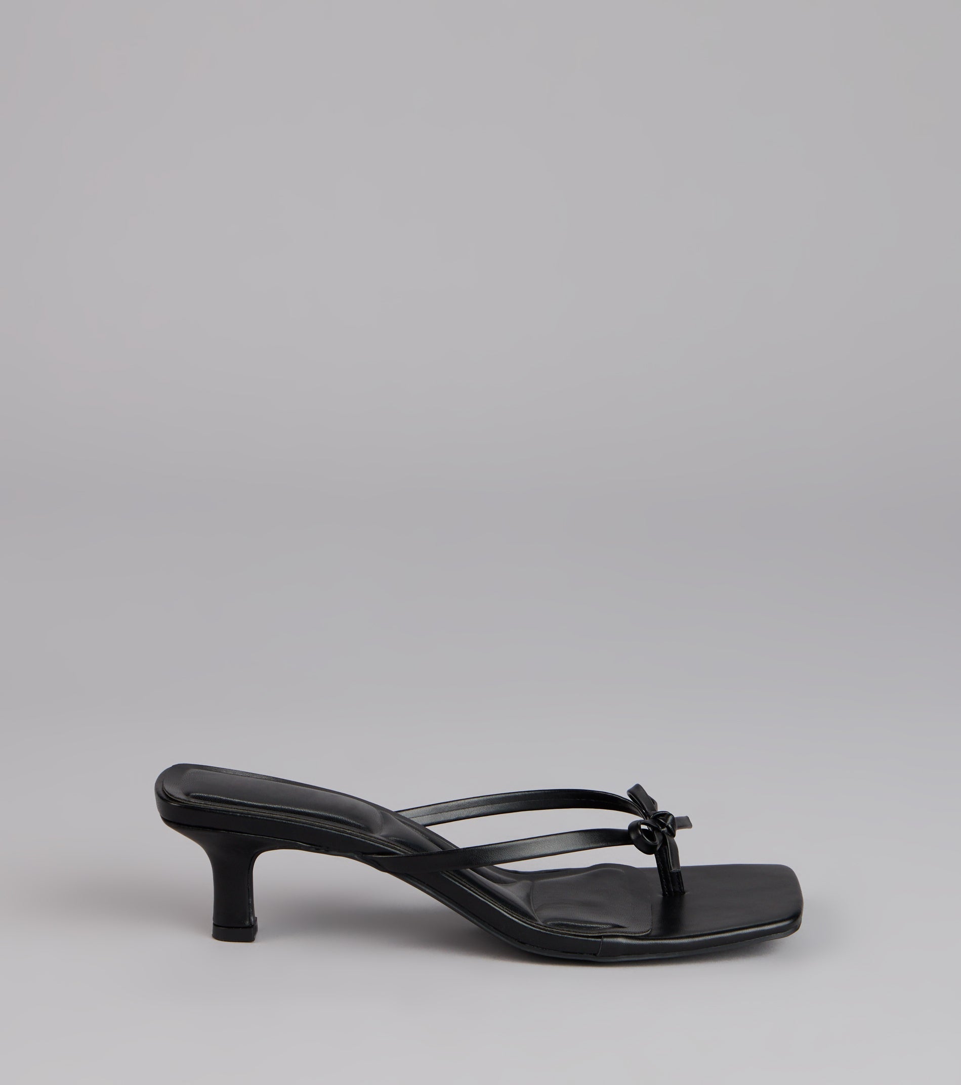 Play Nice Bow Thong Heels