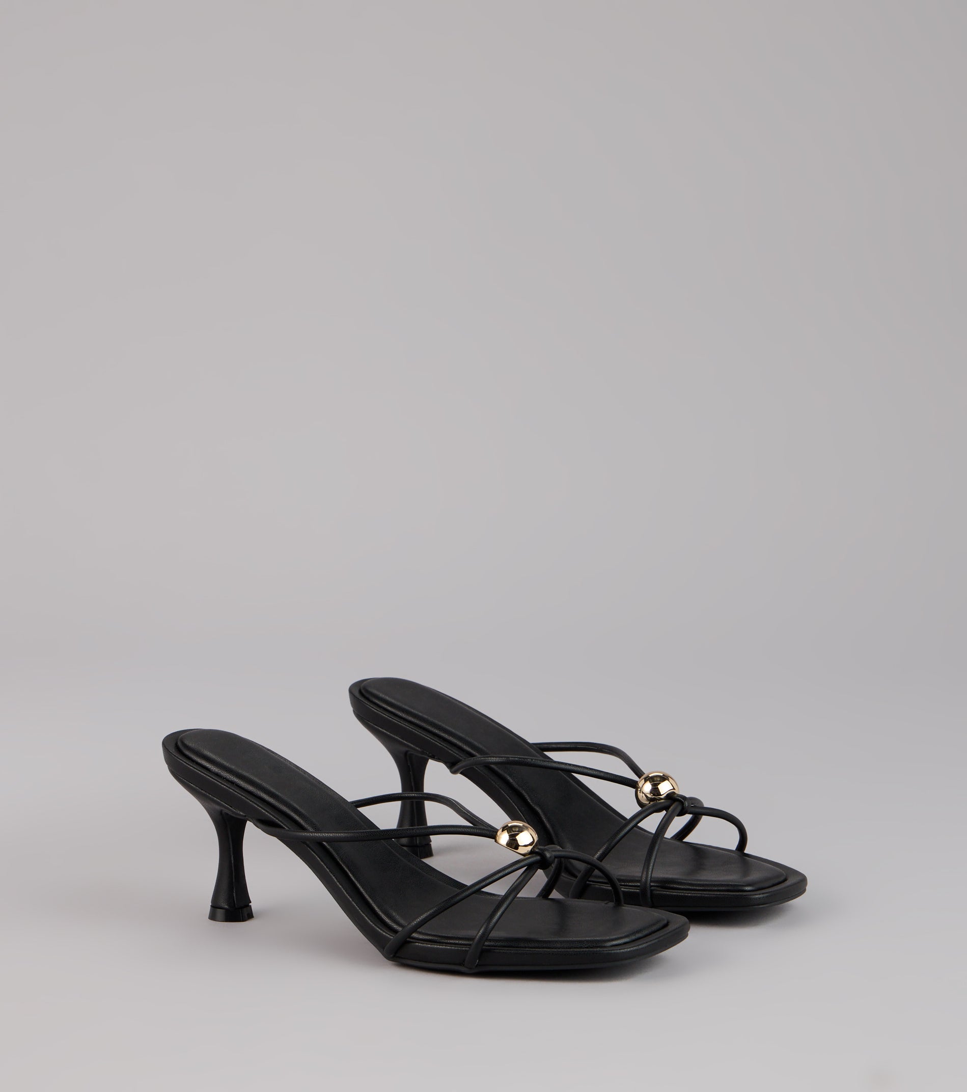 Sleek Luxe Strappy Stiletto Mules