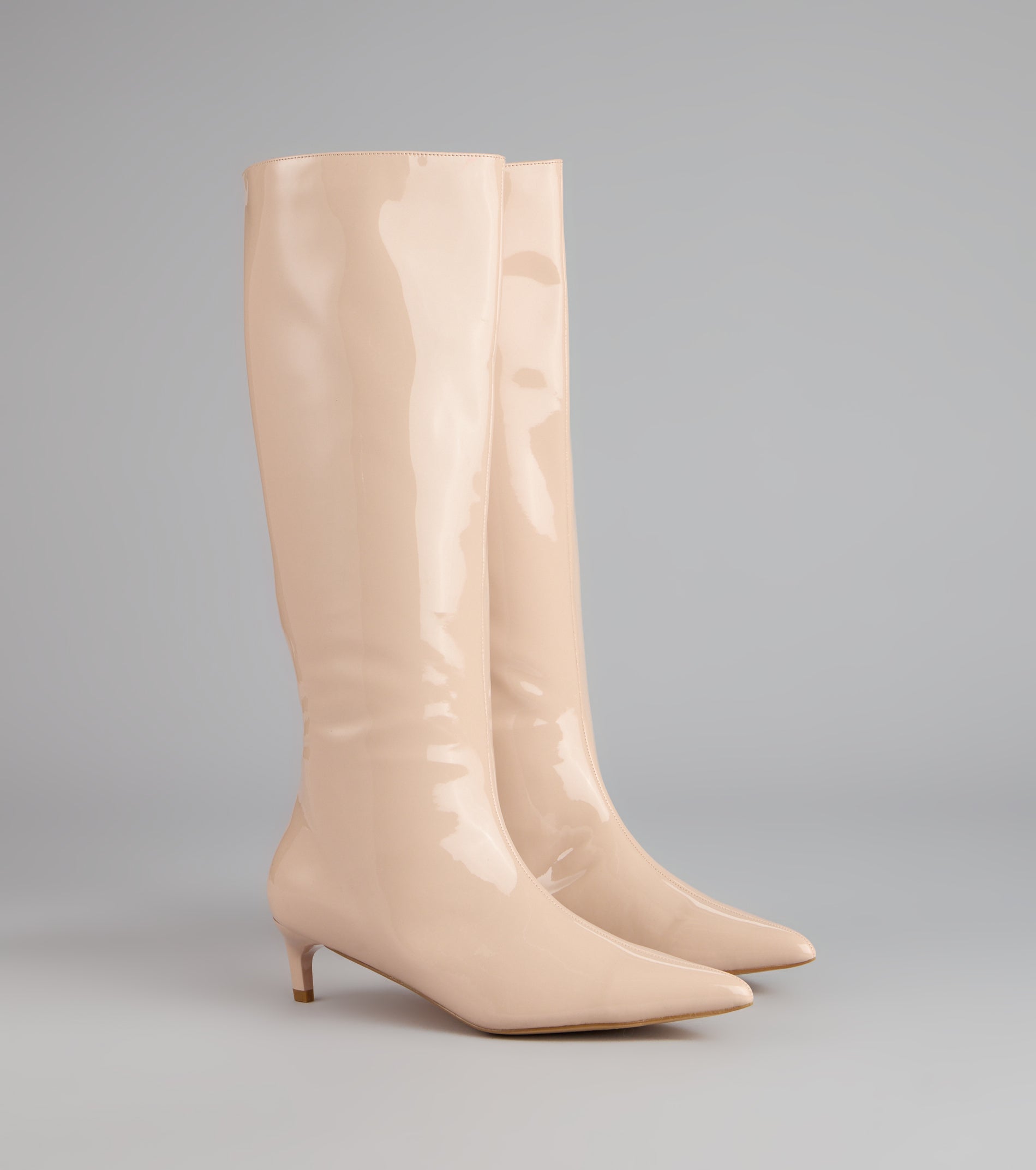 Attitude Strut Patent Stiletto Boots