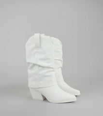 Cowgirl Off Duty Fold Over Western Boots