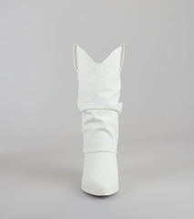 Cowgirl Off Duty Fold Over Western Boots