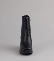 Tough Love Platform Block Heel Booties