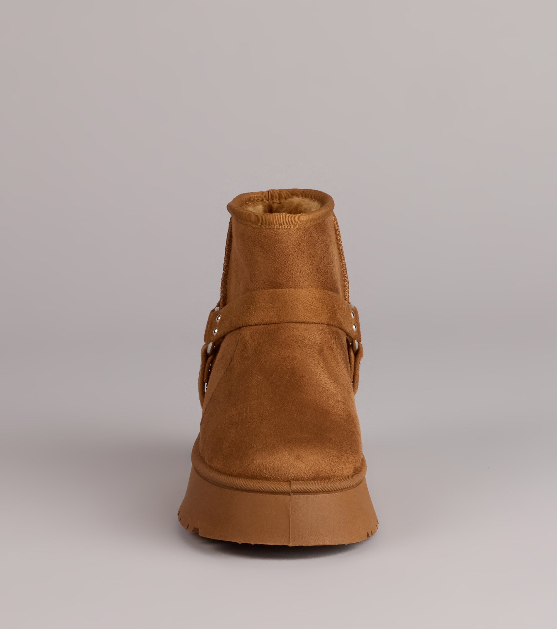 Snuggle Steps Faux Sherpa Platform Booties