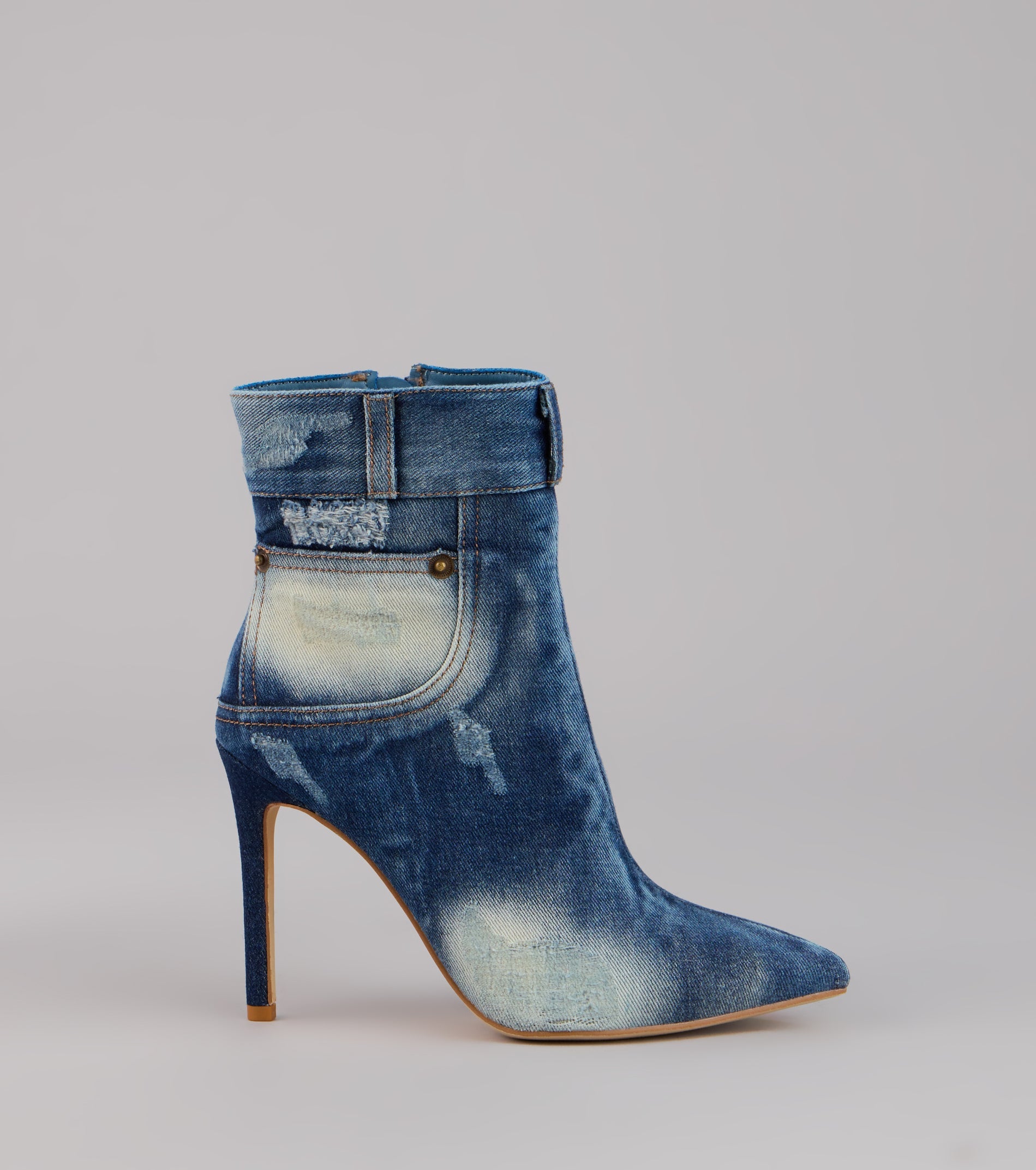 City Blues Denim Stiletto Booties
