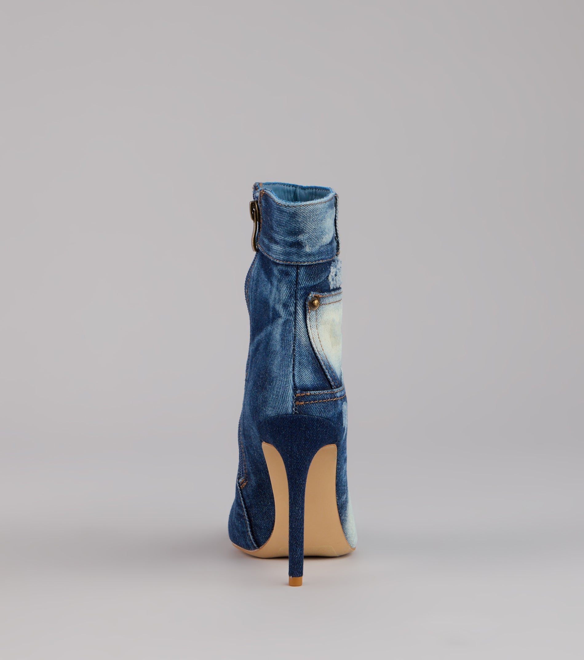 City Blues Denim Stiletto Booties