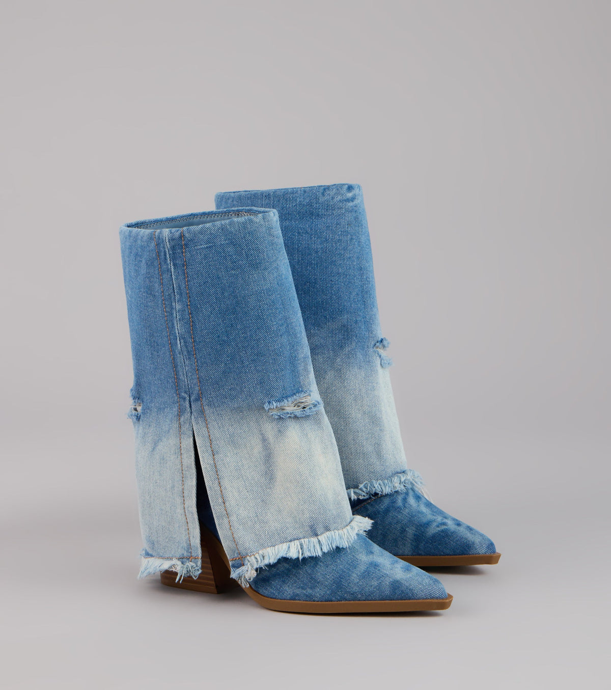 Fray All Day Denim Booties