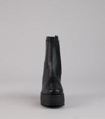 Power Stomp Platform Ankle Booties
