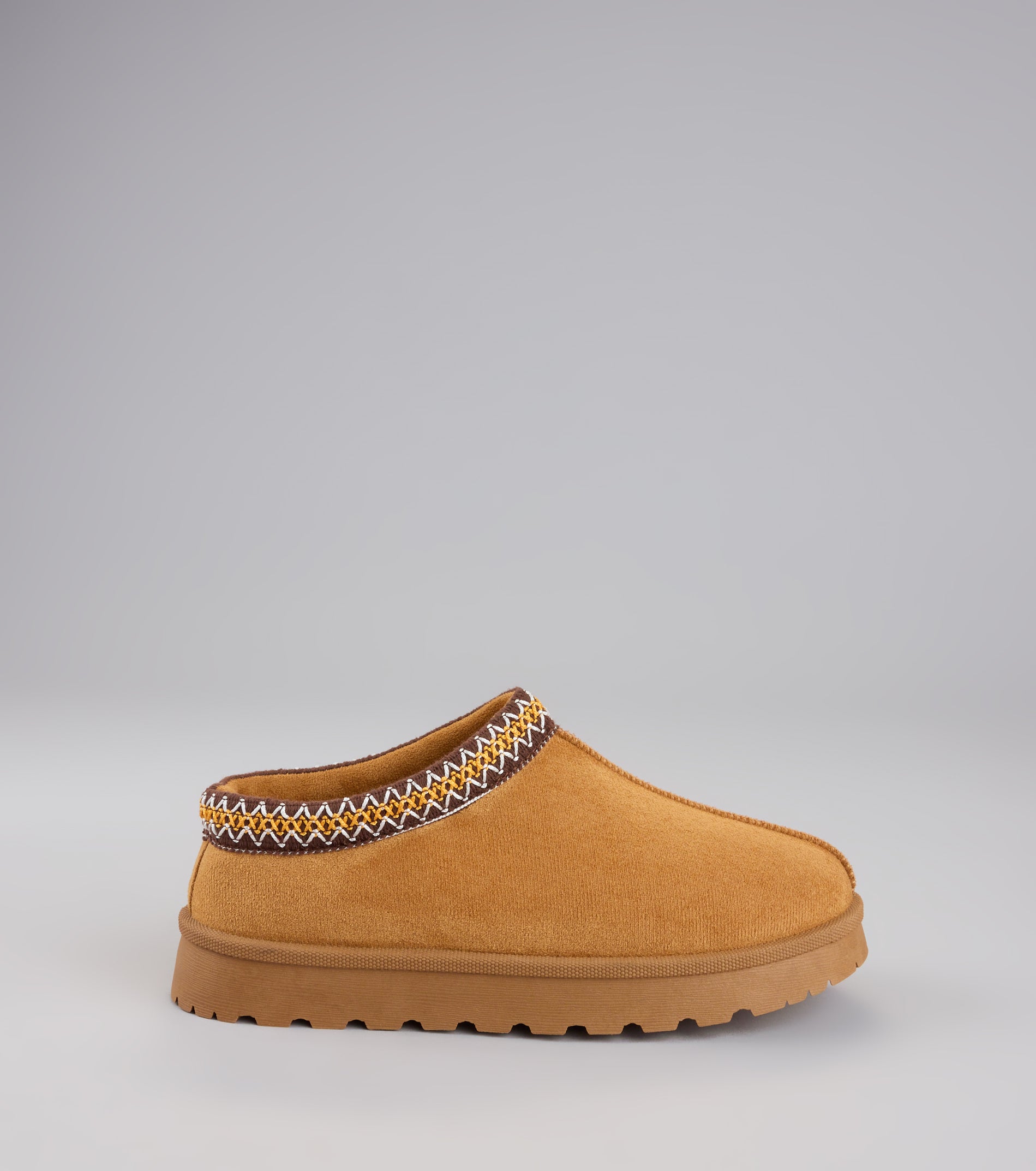 Cozy Status Faux Suede Platform Slippers