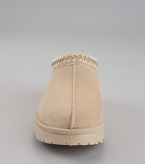 Cozy Status Faux Suede Platform Slippers